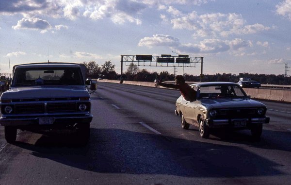 Interstate 44 West at Exit 286, Hampton Ave exit (1980)